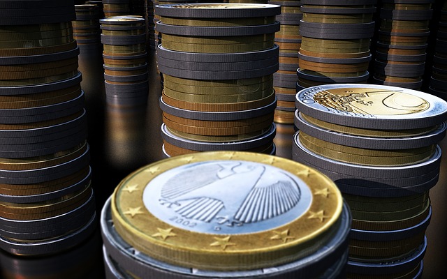 Euro Münzen zum Preis bezahlen
